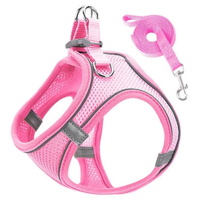 Reflective Adjustable Pet Harness & Leash Set